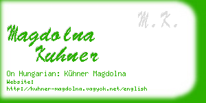 magdolna kuhner business card