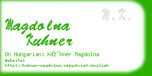 magdolna kuhner business card